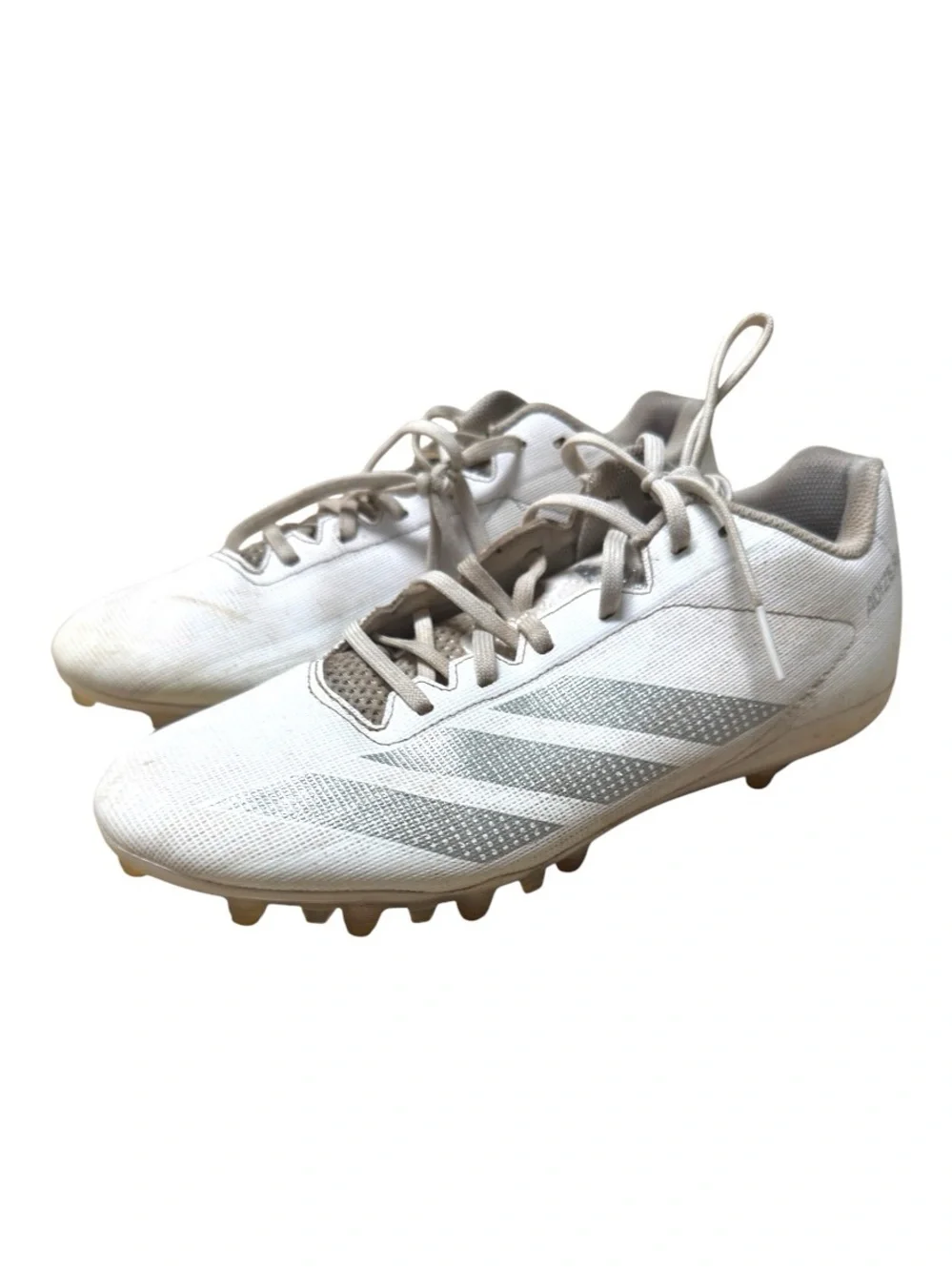 Adidas Men’s Adizero Electric II Football Cleats EUC 10.5 white metallic silver